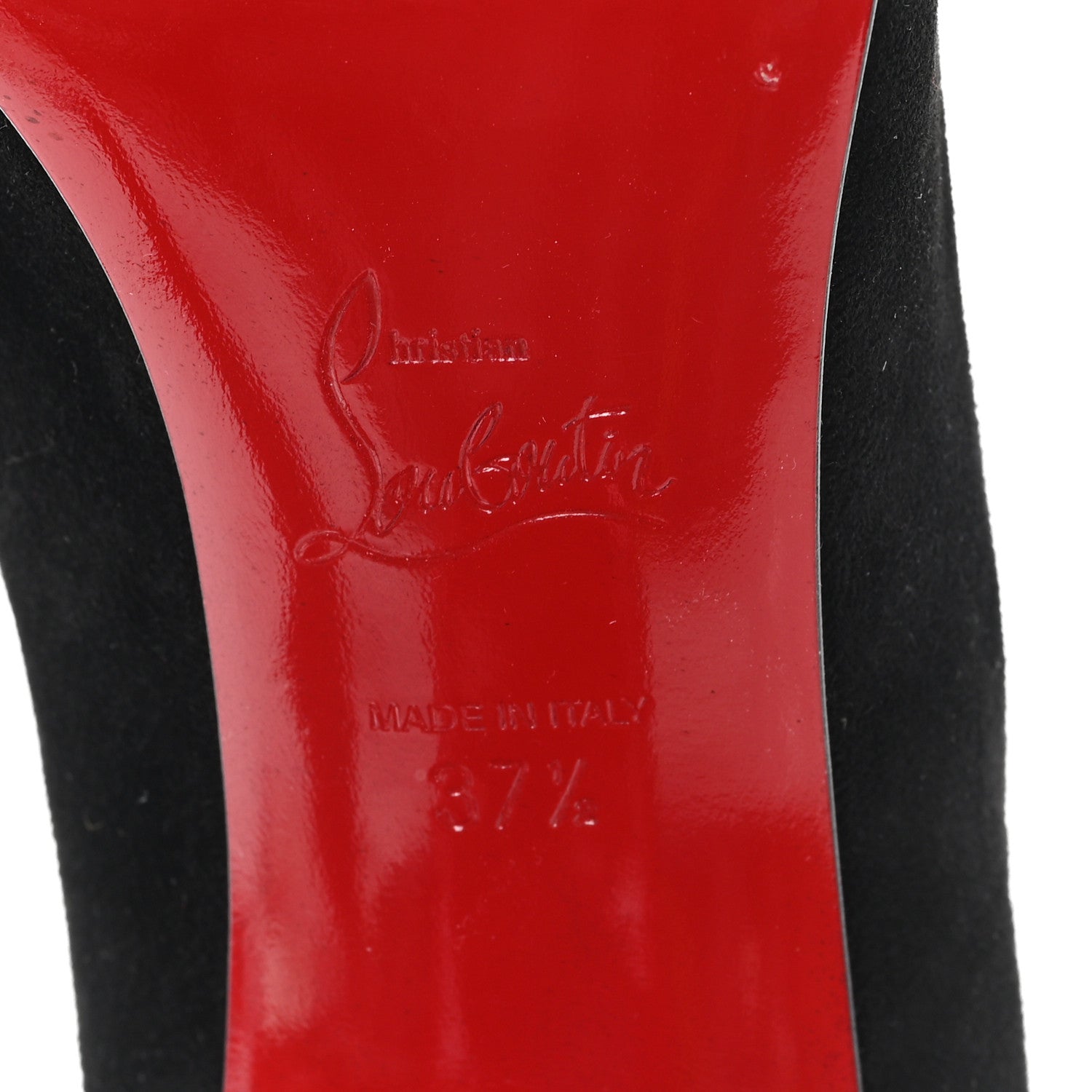 Christian Louboutin Veau Velours Viva 85 Pumps 37.5 Black 7 of 9