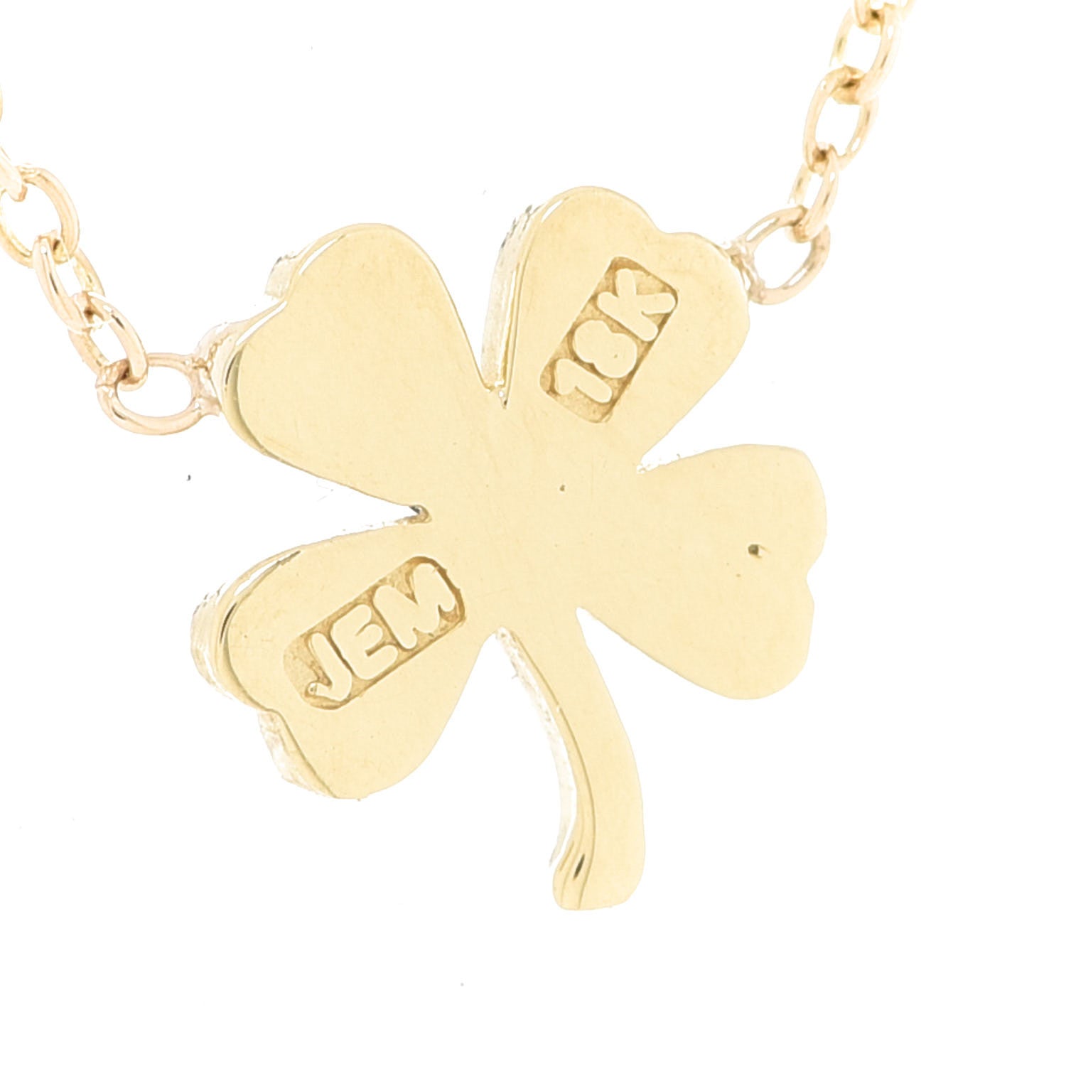 Jennifer Meyer 18K Yellow Gold Mini Four-Leaf Clover Necklace 6 of 7