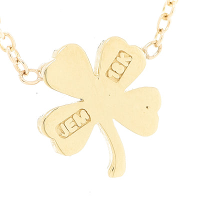 Jennifer Meyer 18K Yellow Gold Mini Four-Leaf Clover Necklace 6 of 7