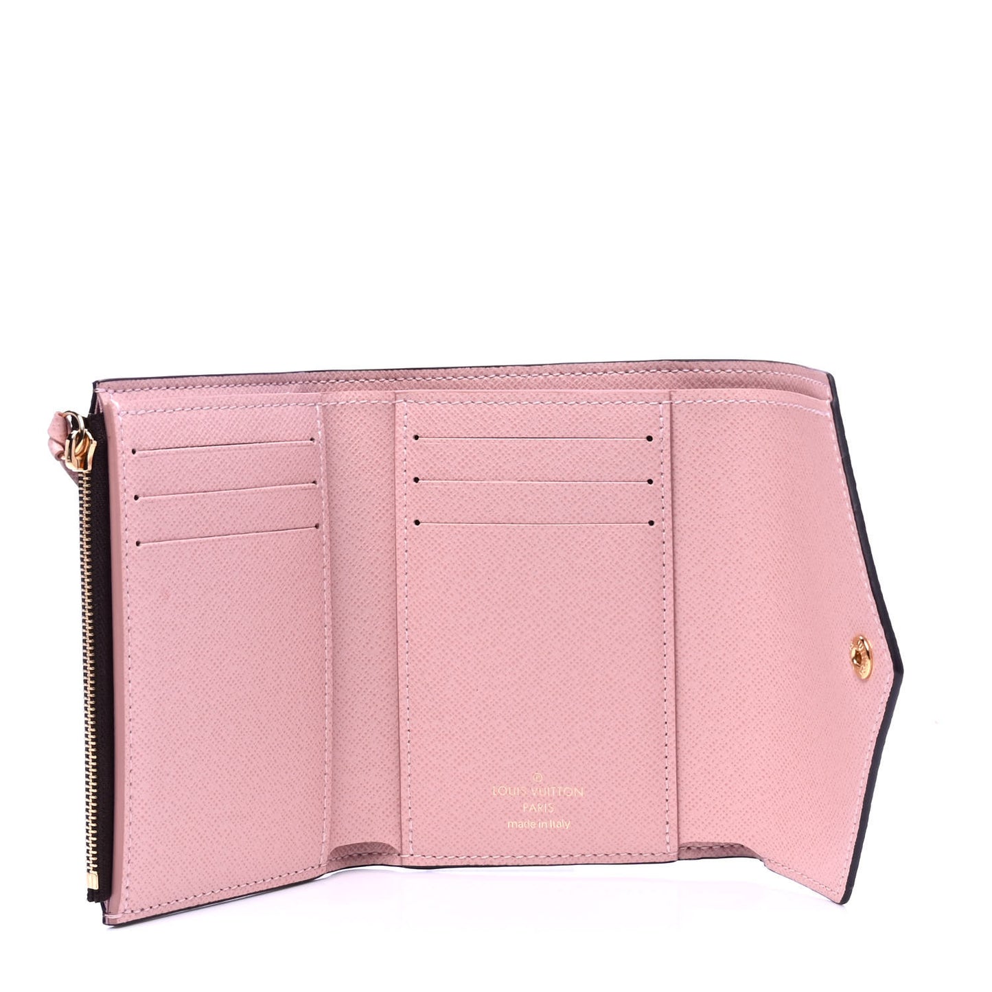Damier Ebene Victorine Wallet Rose Ballerine