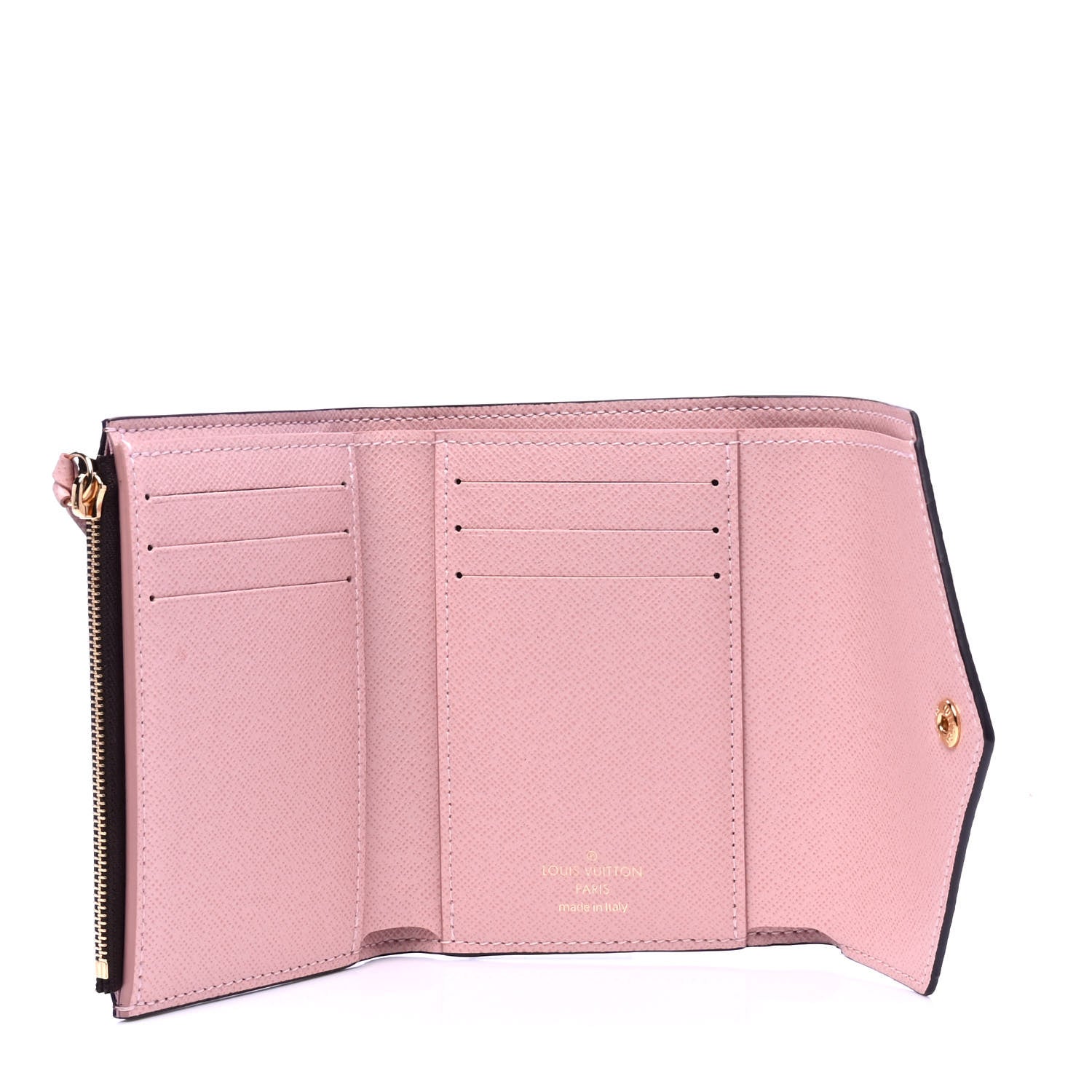 Louis Vuitton Damier Ebene Victorine Wallet Rose Ballerine 3 of 5