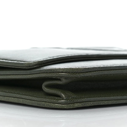 Chanel Lambskin Timeless CC Wallet On Chain WOC Khaki 4 of 9