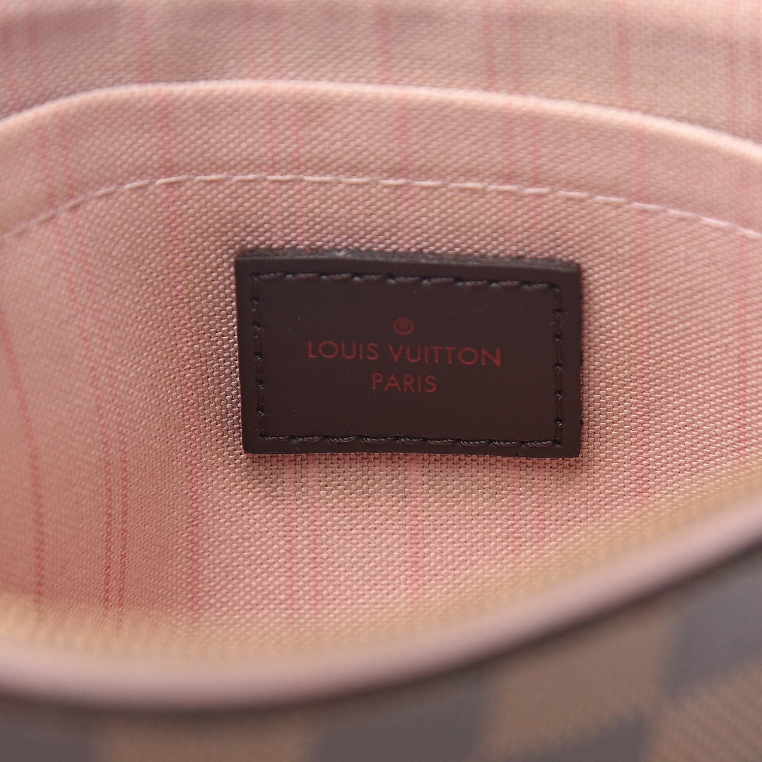 Louis Vuitton Damier Ebene Neverfull MM GM Pochette Rose Ballerine 5 of 7