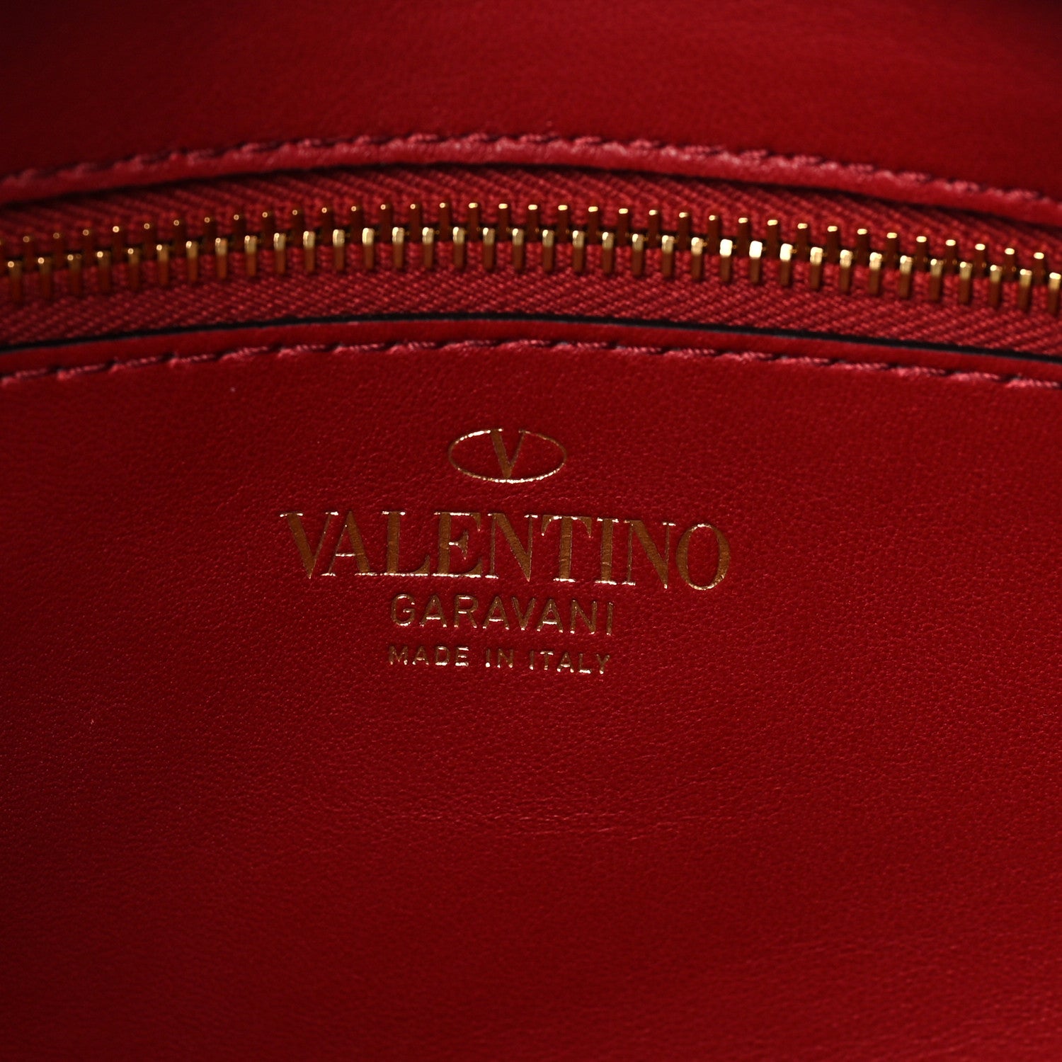 Valentino Garavani Calfskin Stud Sign Zip Hobo Rosso Valentino 5 of 6