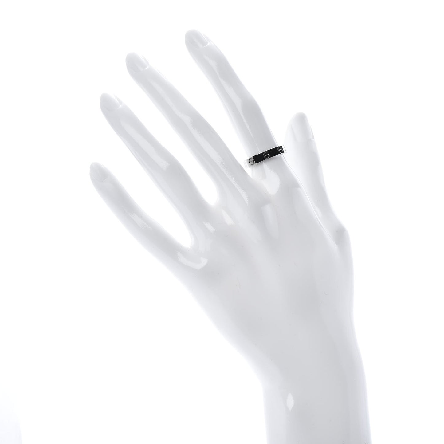 18K White Gold 3.5mm LOVE Wedding Band Ring 51 5.75