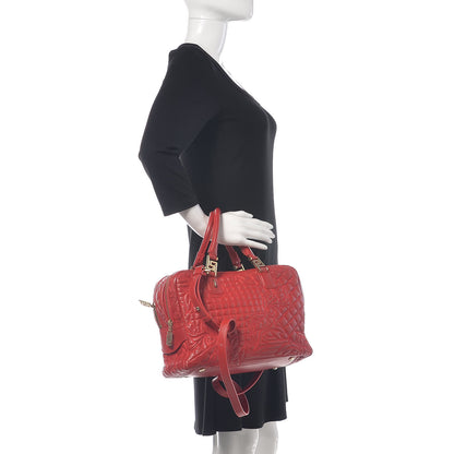 Versace Barocco Quilted Nappa Vanitas Demetra Bag Red 3 of 28