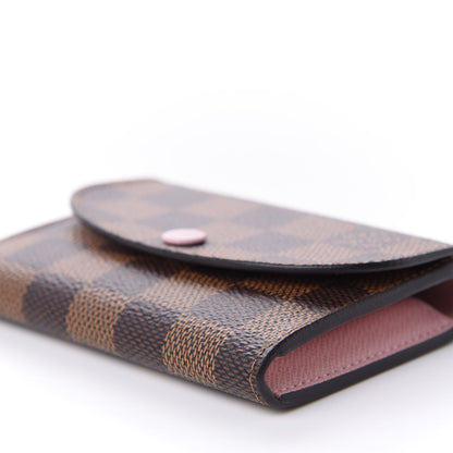 Louis Vuitton Damier Ebene Rosalie Coin Purse Rose Ballerine 9 of 11