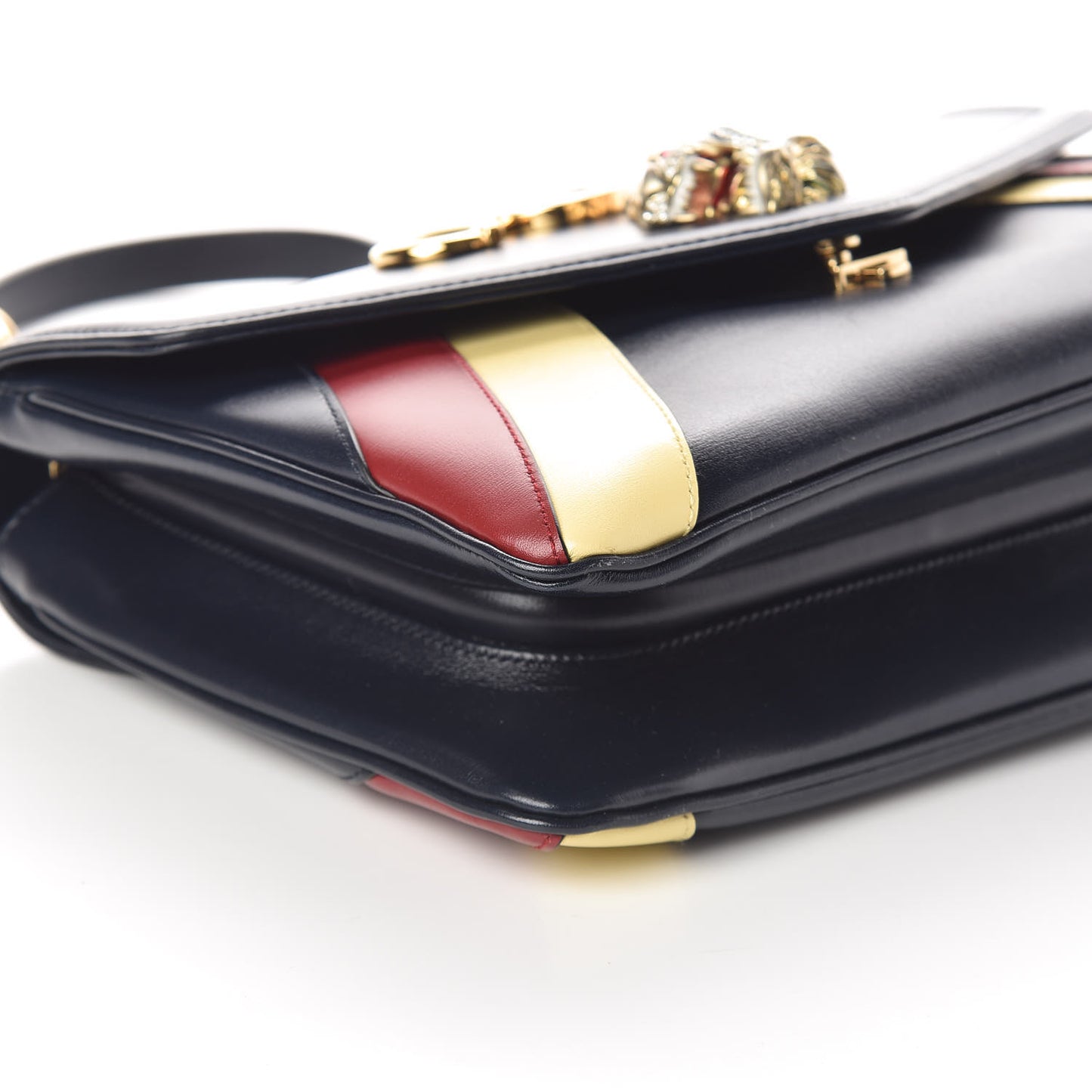Vitello Palmellato Lux Crystal Medium Rajah Shoulder Bag Blue Romantic Cerise Butter Multicolor