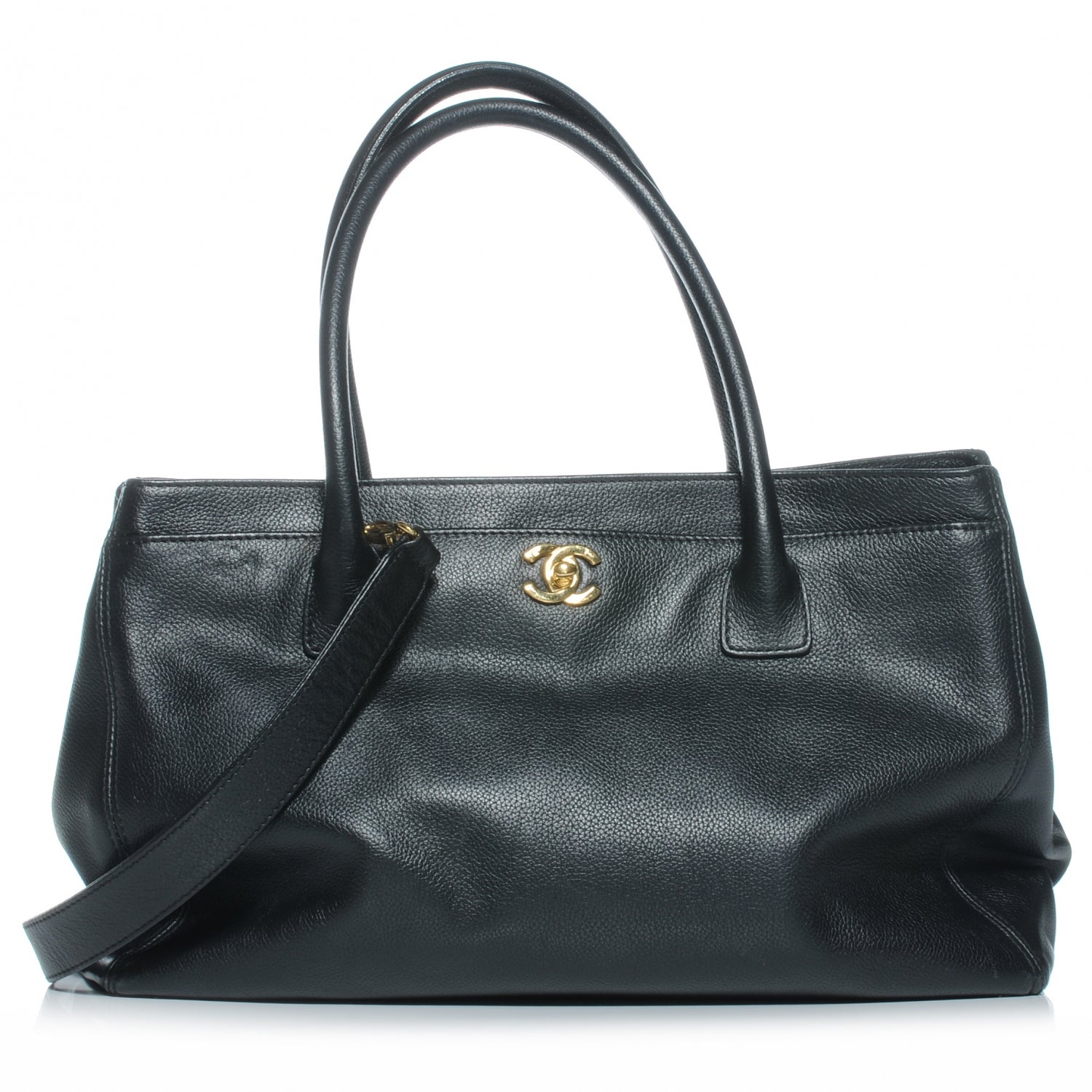 Chanel Calfskin Cerf Executive Shopper Tote Black 1 of 7