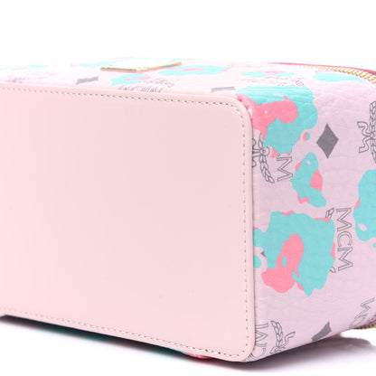 MCM Visetos Floral Leopard Vanity Case Pink 8 of 10
