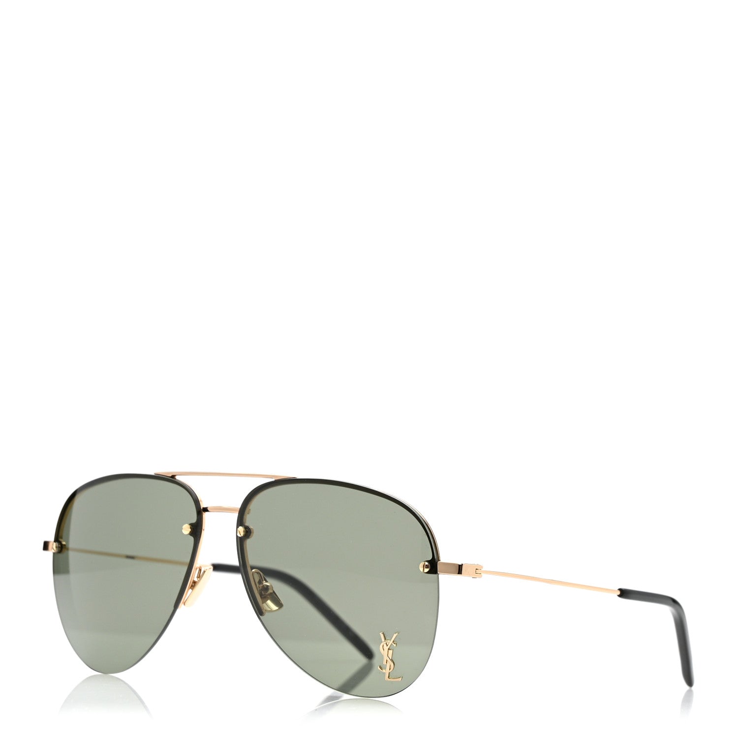 Saint Laurent Aviator Classic 11M Sunglasses Gold 1 of 9