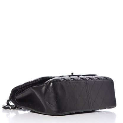 Chanel Lambskin Quilted Jumbo Double Flap Black 4 of 13