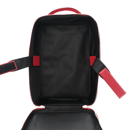 Christian Dior Calfskin Oblique Galaxy Perforated Marsupio World Tour Pelle Sling Red White 5 of 16