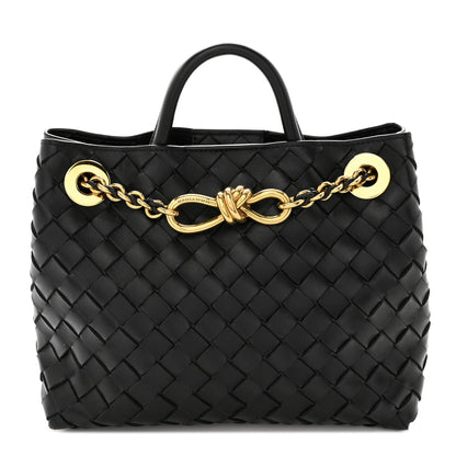 Bottega Veneta Nappa Intrecciato Small Andiamo With Chain Shoulder Bag Black 1 of 11