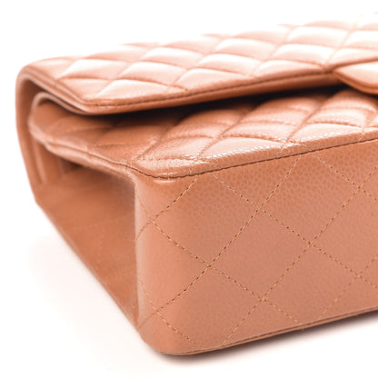 Chanel Caviar Quilted Medium Double Flap Light Brown 8 of 10