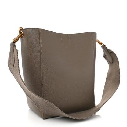 Celine Soft Grained Calfskin Small Sangle Bucket Bag Taupe 3 of 8
