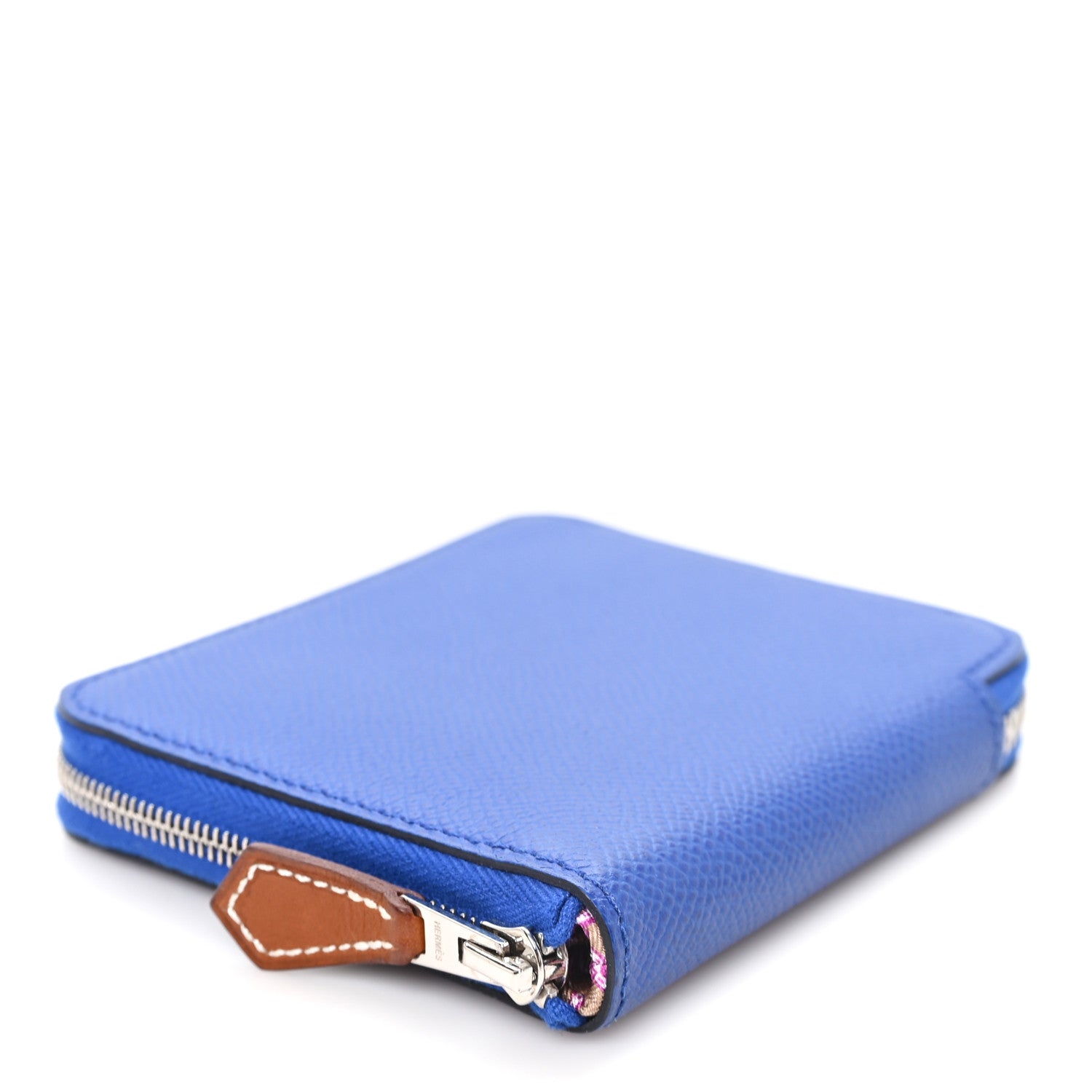 Hermes Epsom Silk'In Compact Wallet Bleu Electrique 4 of 7