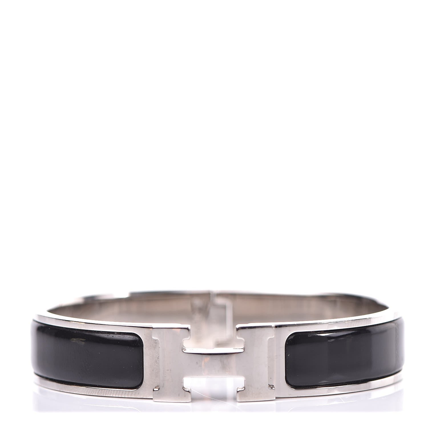 Hermes Enamel Narrow Clic Clac H Bracelet PM Black 1 of 5