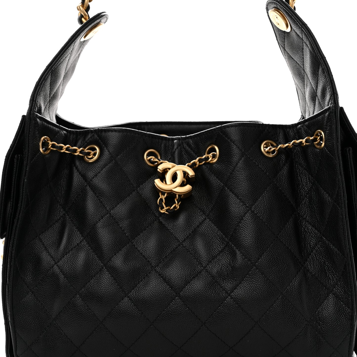 Caviar Quilted Small Chanel 25 Handbag Black