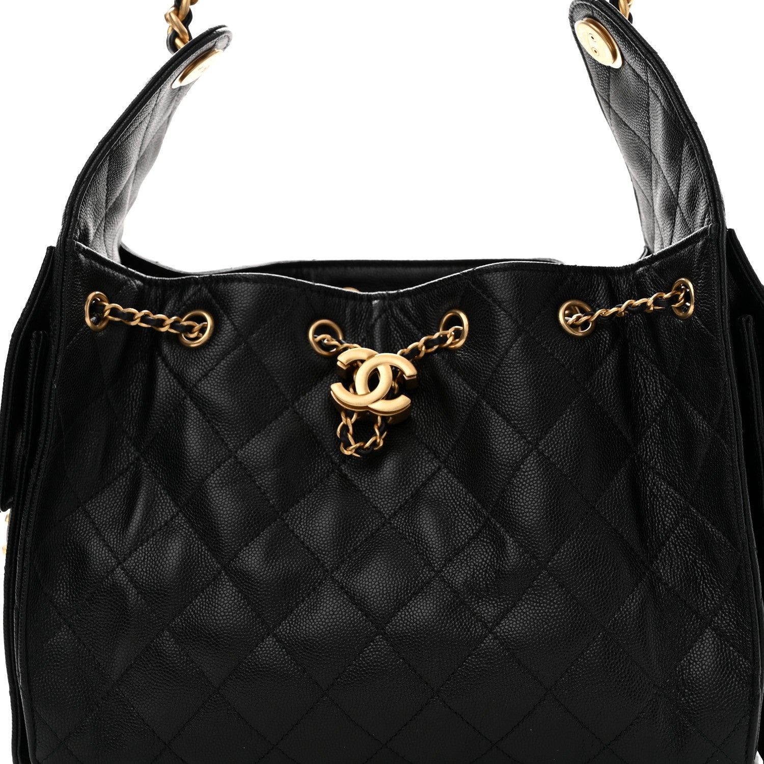 Chanel Caviar Quilted Small Chanel 25 Handbag Black 8 of 11