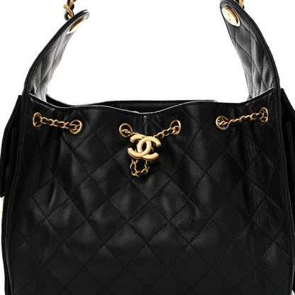 Chanel Caviar Quilted Small Chanel 25 Handbag Black 8 of 11