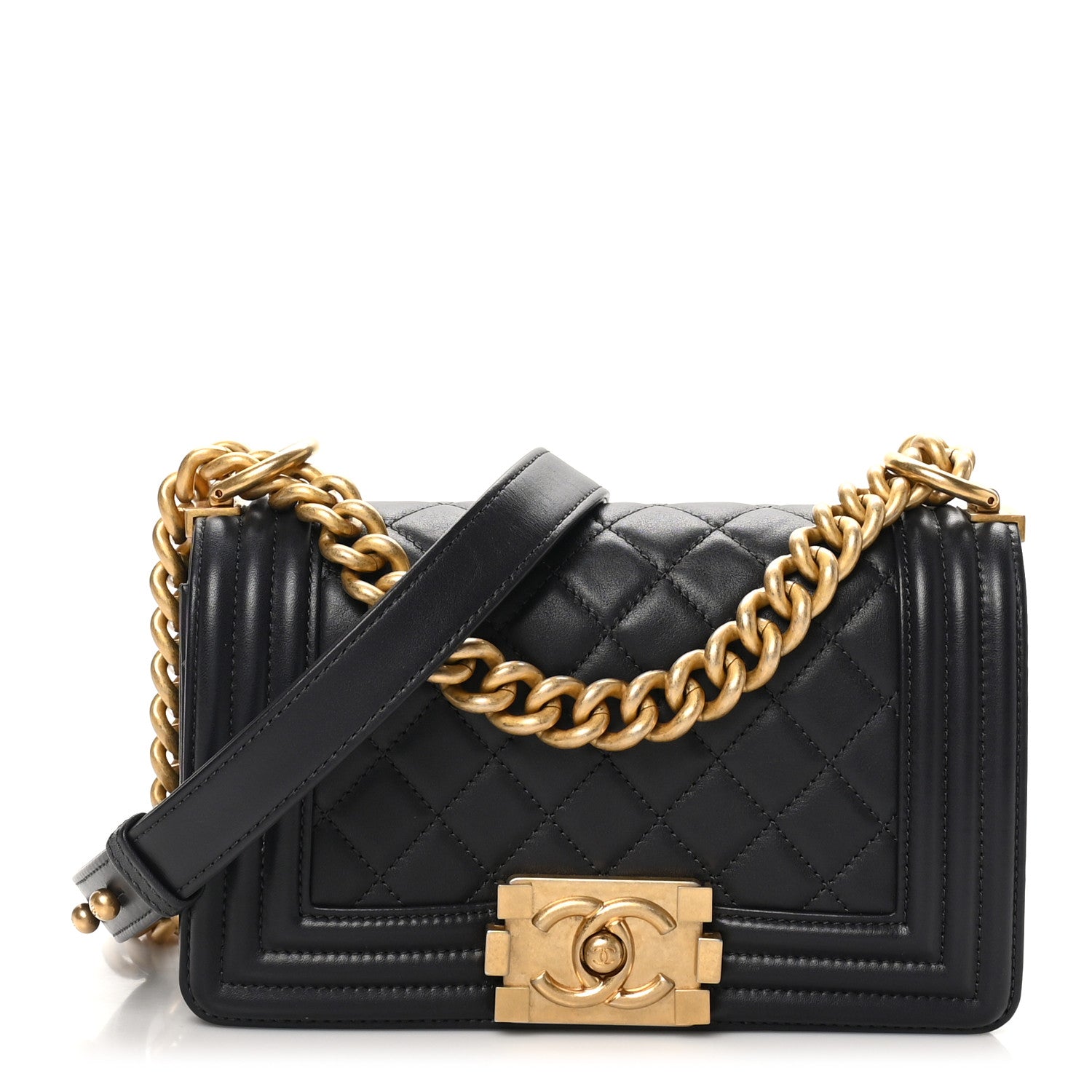 Chanel Calfskin Quilted Small Boy Flap Dark Grey 1 of 10