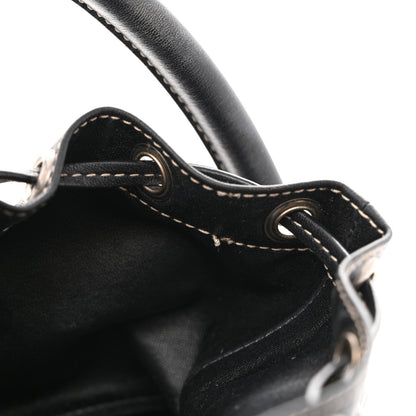Saint Laurent Smooth Calfskin Studded Small Bahia Drawstring Bucket Bag Black Multicolor 13 of 16