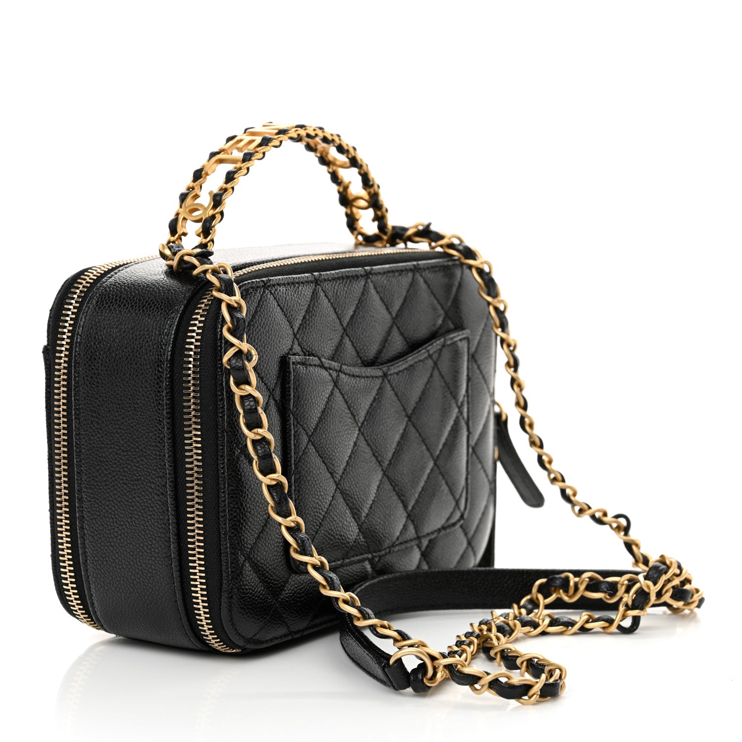 Chanel Caviar Quilted Small Pick Me Up Vanity Case Black 2 of 12