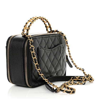 Chanel Caviar Quilted Small Pick Me Up Vanity Case Black 2 of 12