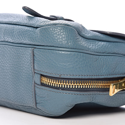 Prada Vitello Daino Push Lock Messenger Bag Marine 13 of 18