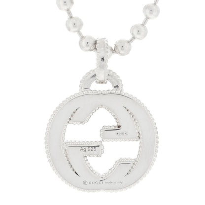 Gucci Sterling Silver Interlocking GG Pendant Beaded Necklace 3 of 3