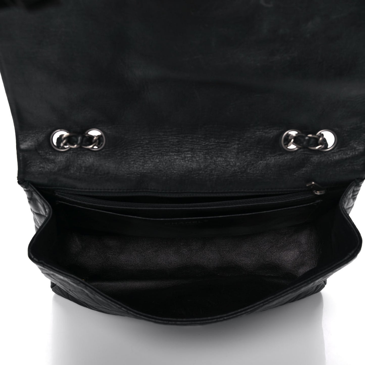 Washed Lambskin Quilted Jumbo Hybrid Reissue Flap Black