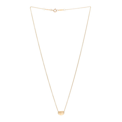 Tiffany 18K Yellow Gold 9mm Elsa Peretti Bean Pendant Necklace 3 of 4