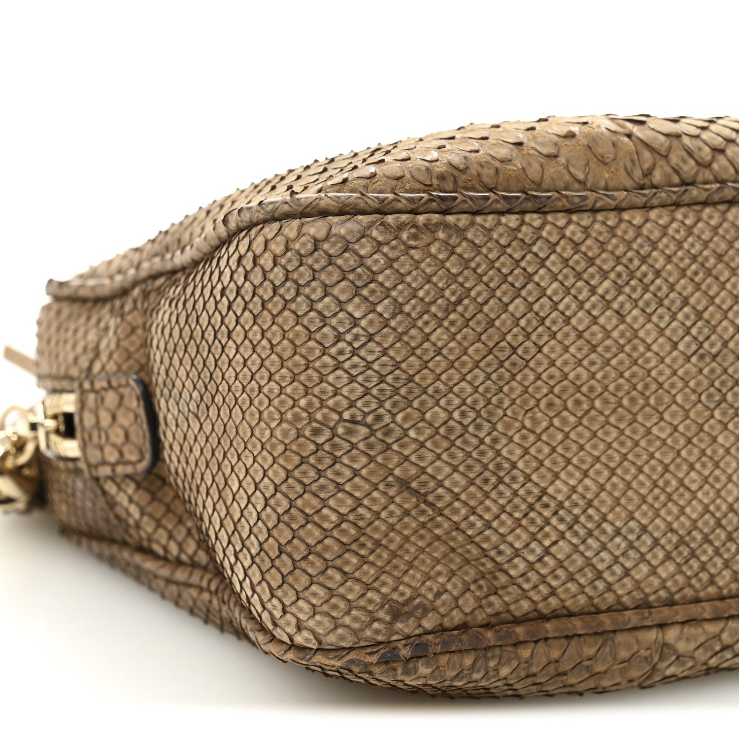 Gucci Snakeskin Small Soho Bowler Brown 9 of 10