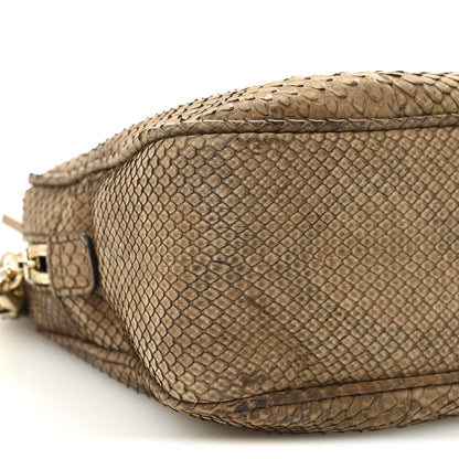 Gucci Snakeskin Small Soho Bowler Brown 9 of 10