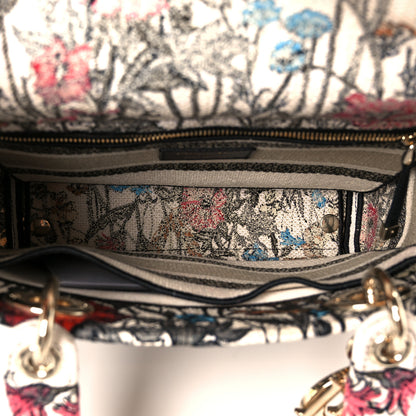 Christian Dior Canvas Embroidered Mille Fleurs Medium Lady D-Lite Multicolor 5 of 10