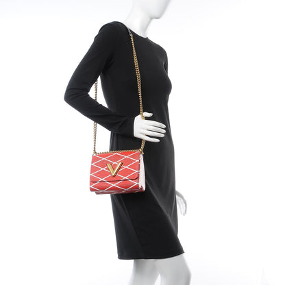 Louis Vuitton Epi Malletage Twist Shoulder Bag PM Rouge 2 of 8
