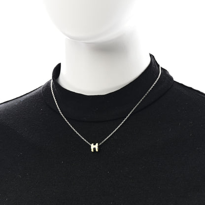 Hermes Palladium Mini Pop H Pendant Necklace Jaune Soufre Pale 2 of 6