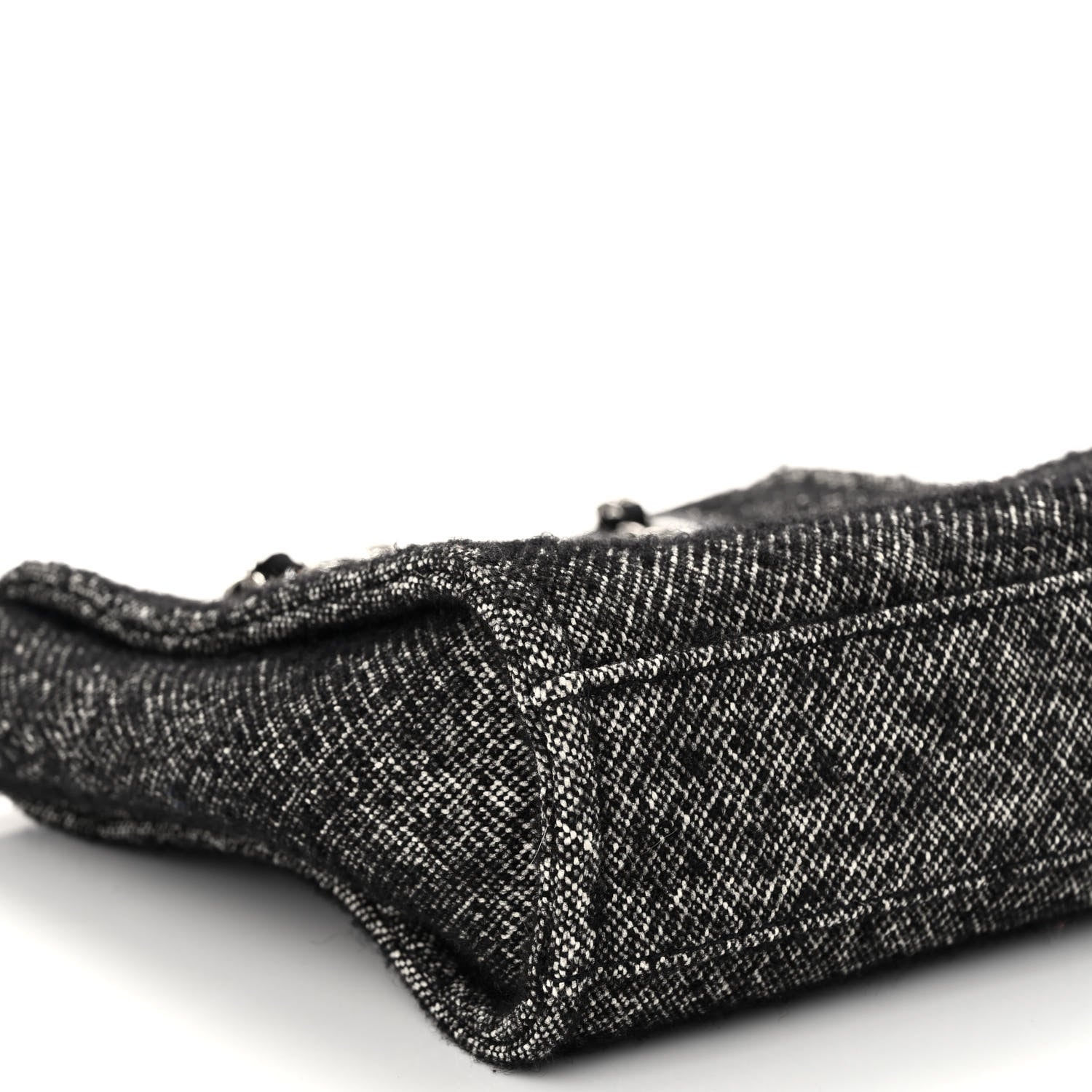 Chanel Mixed Fibers Calfskin Mini Deauville Tote Black White 9 of 10