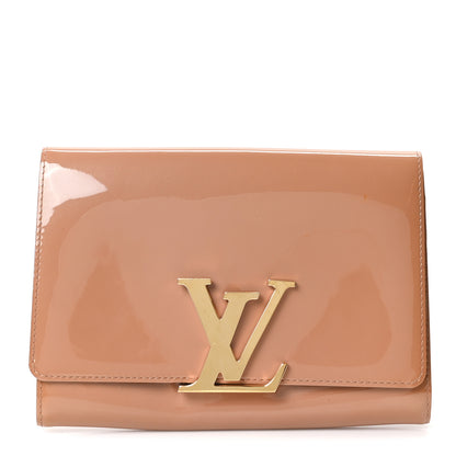 Louis Vuitton Patent Louise New Sobe Clutch Rose Velours 1 of 9