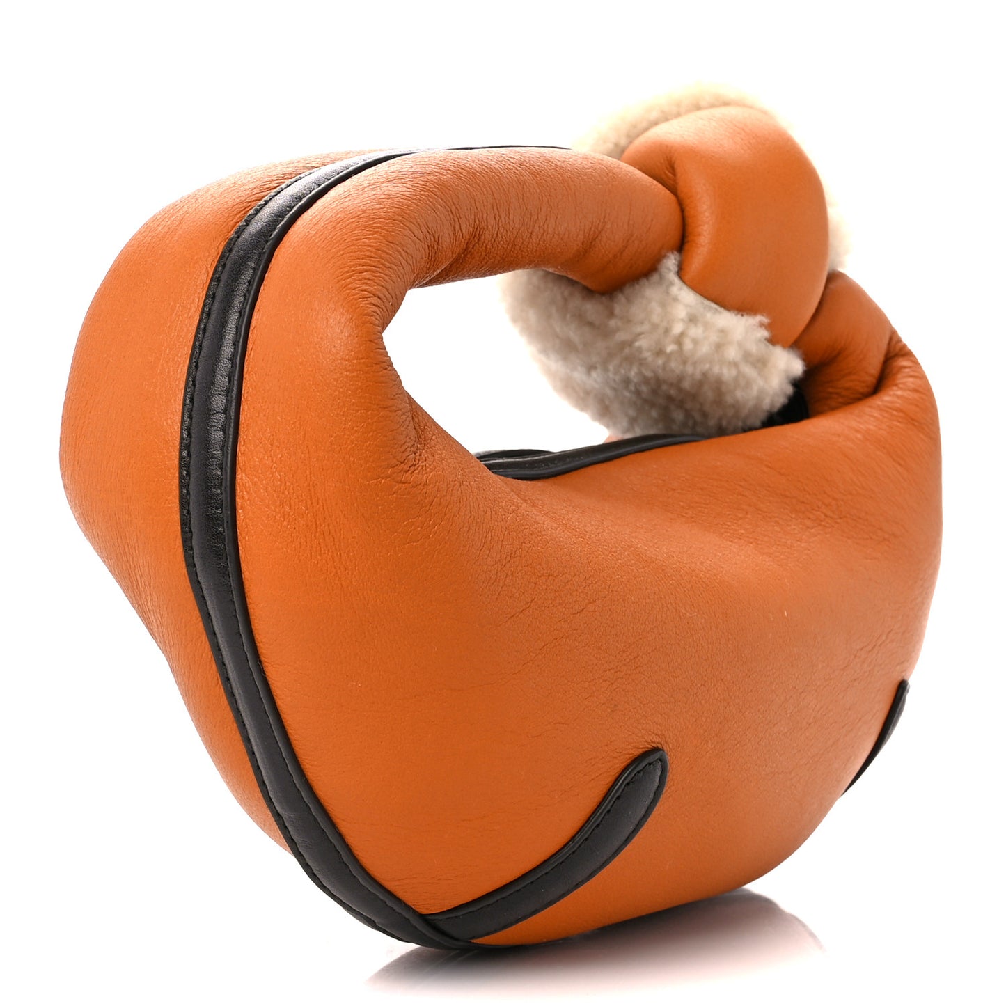 Calfskin Shearling Aviator Mini Jodie Honey