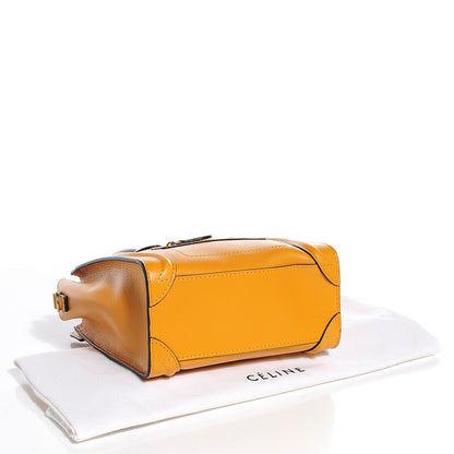 Celine Smooth Calfskin Nano Luggage Amber Black 4 of 8