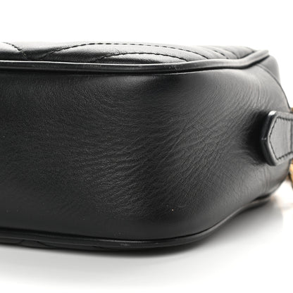 Gucci Calfskin Matelasse Small GG Marmont Chain Shoulder Bag Black 9 of 9