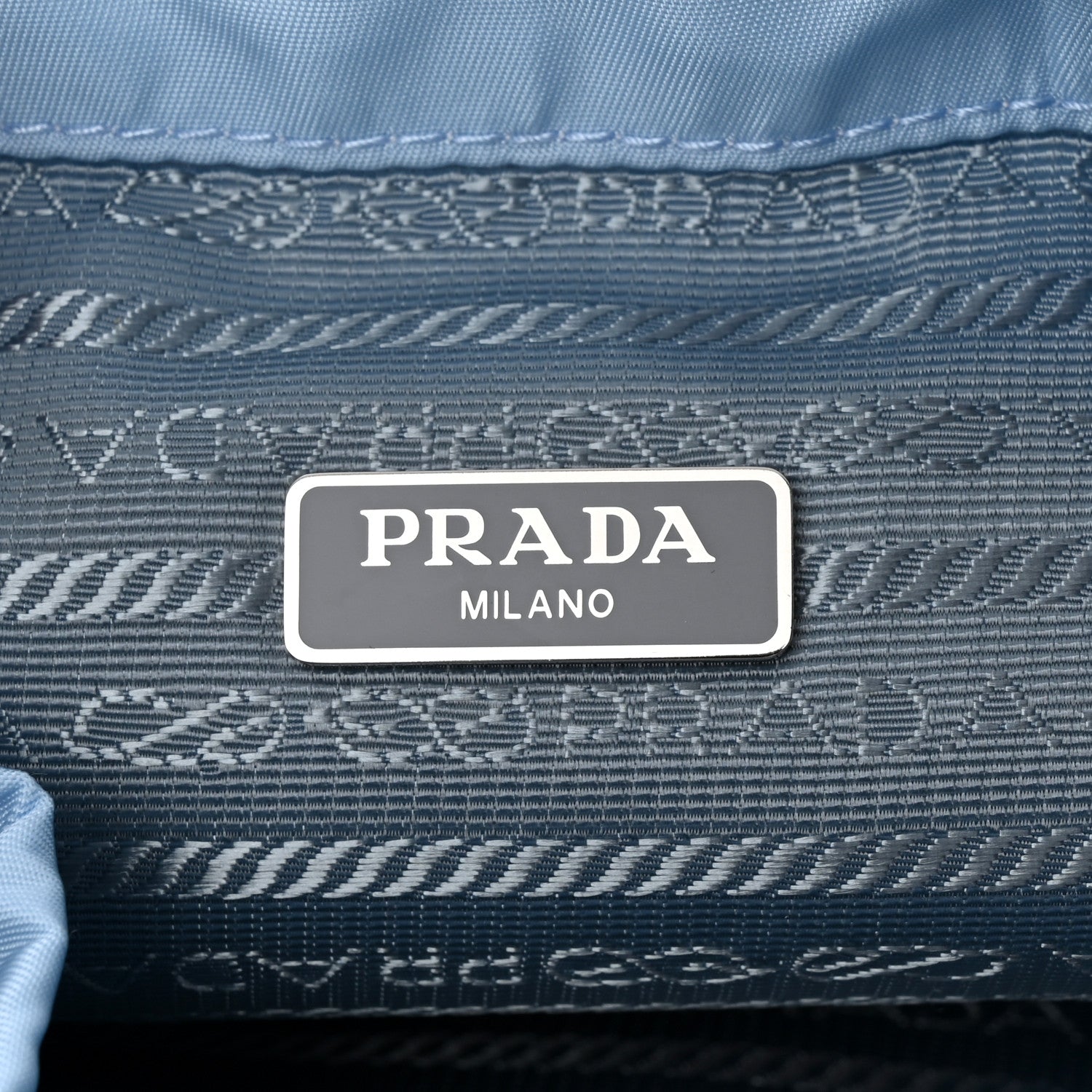 Prada Re-Nylon Saffiano Vela Bucket Wristlet Celeste 6 of 11