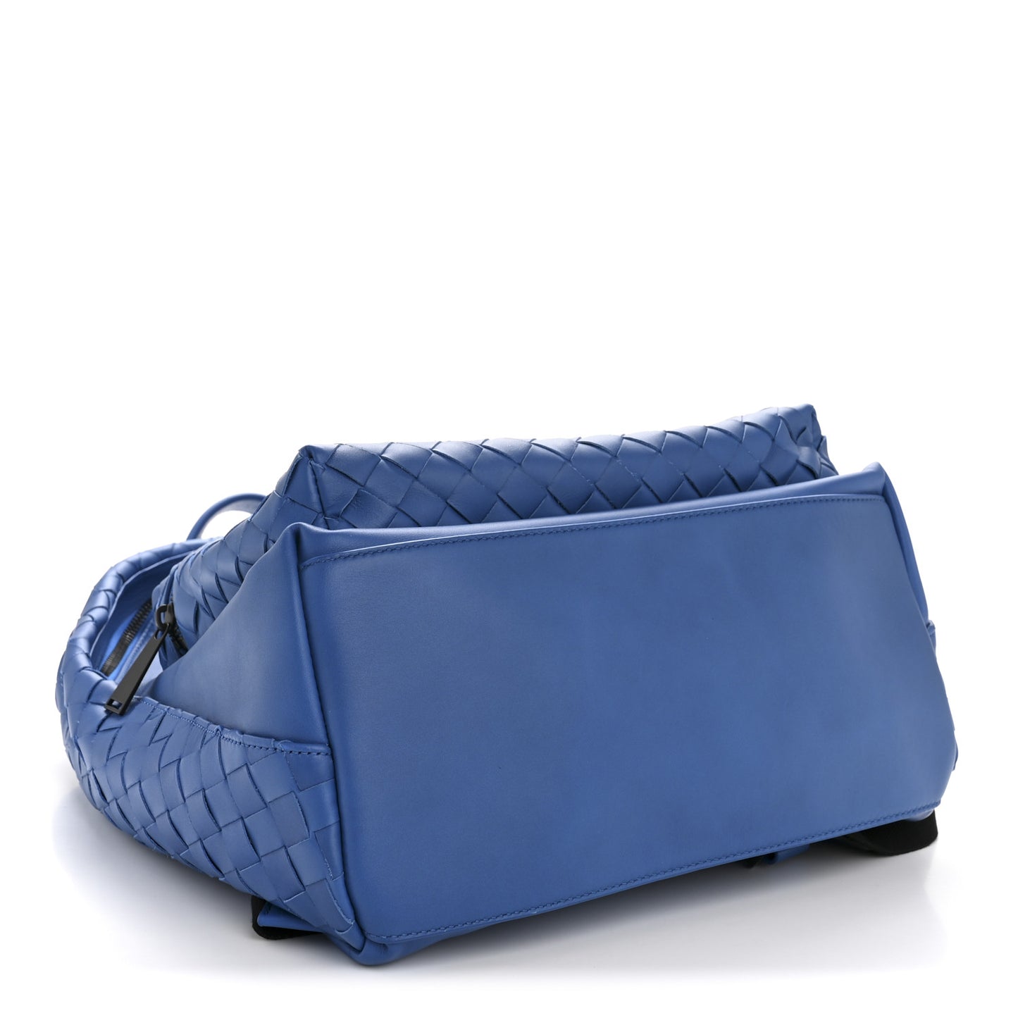 Smooth Calfskin Intrecciato Borsa Backpack Cobalt Blue
