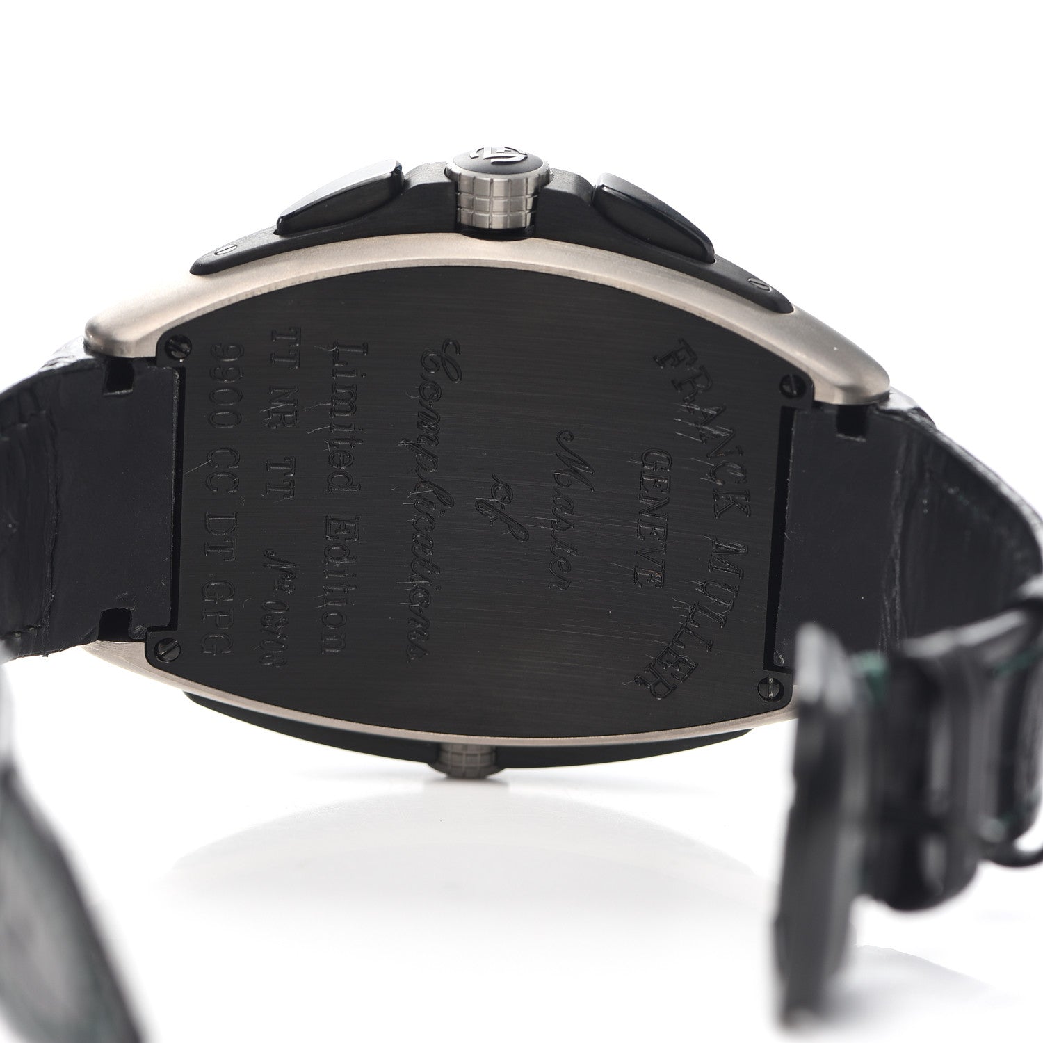 Franck Muller Stainless Steel Titanium Alligator 42mm Conquistador Grand Prix Limited Edition Automatic Watch Black 9900SCDT 4 of 4