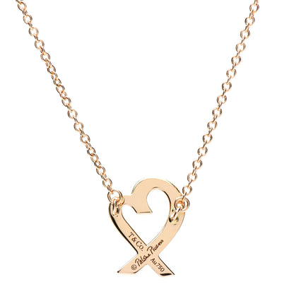 Tiffany 18K Rose Gold Mini Paloma Picasso Loving Heart Pendant Necklace 4 of 7