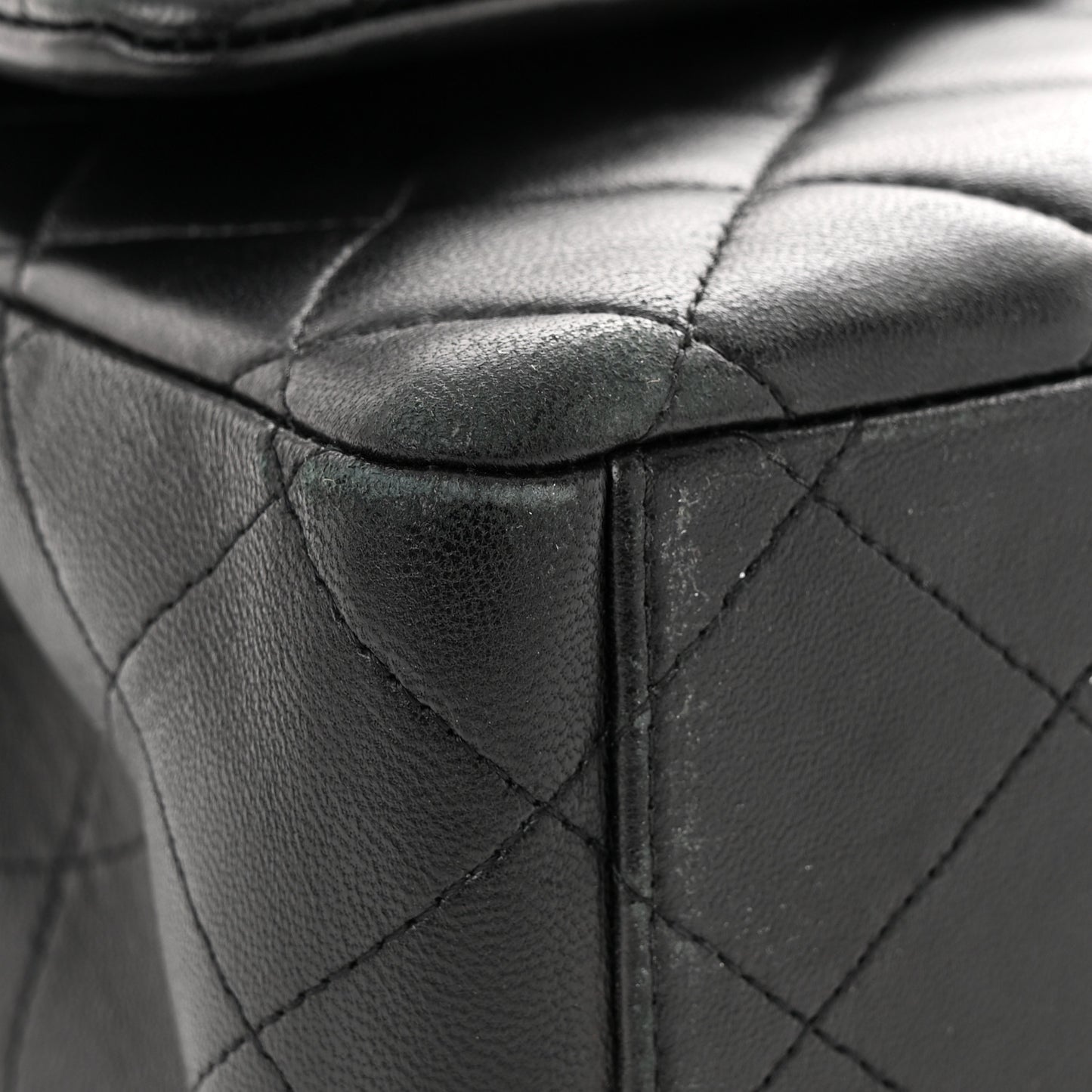 Lambskin Quilted Maxi Double Flap Black