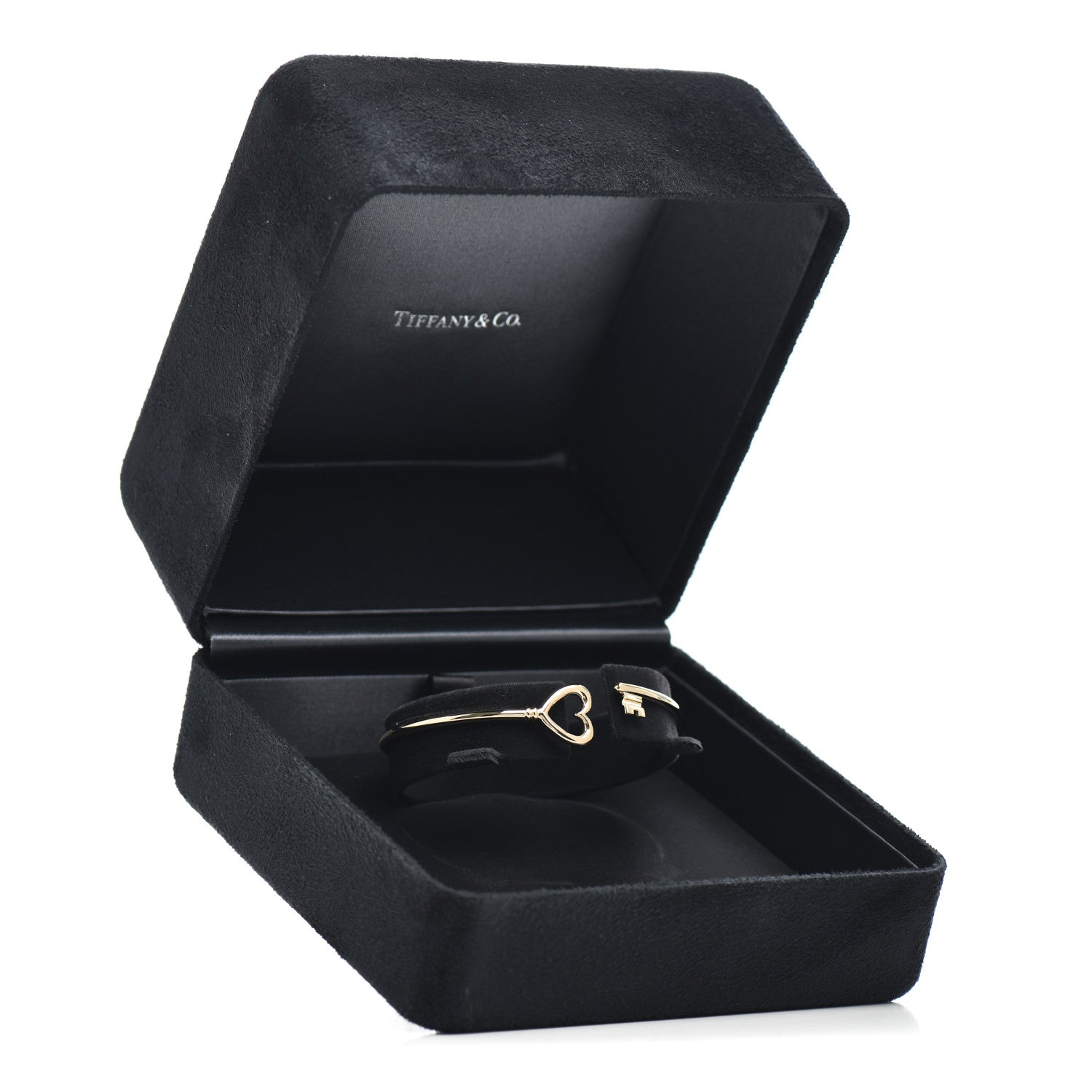 Tiffany 18K Yellow Gold Wire Heart Key Bracelet 5 of 5