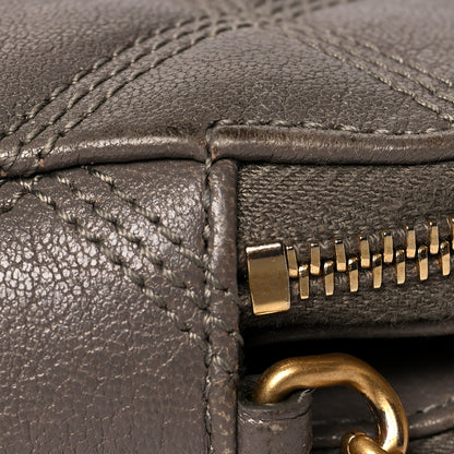 Saint Laurent Grained Lambskin Quilted Mini Becky Double Zip Bag Taupe 12 of 14